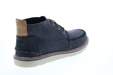 Toms Chukka 10014362 Mens Black Canvas Lace Up Chukkas Boots