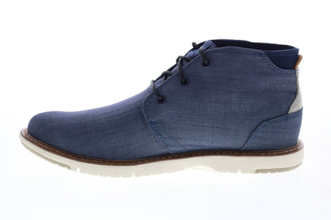 Toms Navi 10014371 Mens Blue Canvas Lace Up Chukkas Boots
