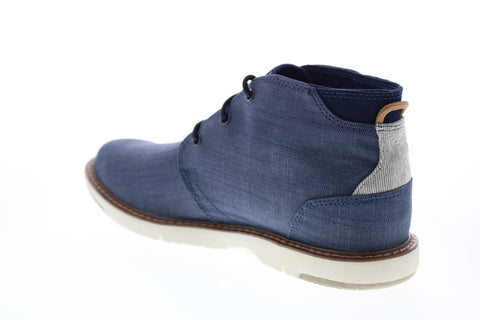 Toms Navi 10014371 Mens Blue Canvas Lace Up Chukkas Boots
