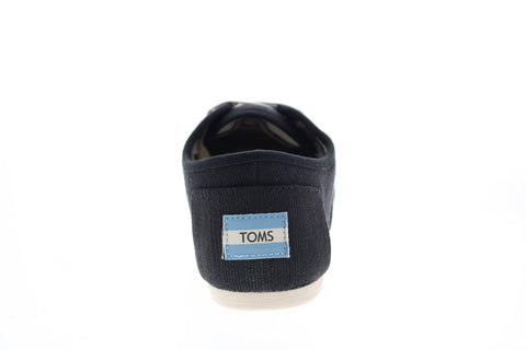Toms Cordones 10014379 Womens Black Canvas Lace Up Lifestyle Sneakers Shoes