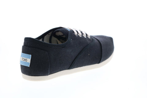 Toms Cordones 10014379 Womens Black Canvas Lace Up Lifestyle Sneakers Shoes