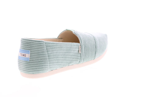 Toms Classic 10014404 Womens Green Canvas Slip On Lifestyle Sneakers Shoes