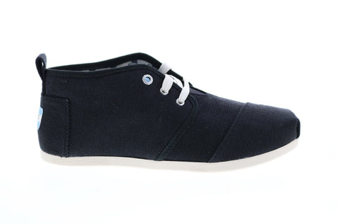 Toms Bota 10014412 Womens Black Canvas Lace Up Lifestyle Sneakers Shoes