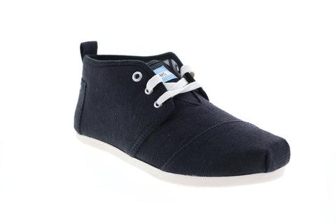 Toms Bota 10014412 Womens Black Canvas Lace Up Lifestyle Sneakers Shoes
