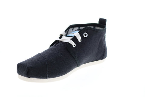 Toms Bota 10014412 Womens Black Canvas Lace Up Lifestyle Sneakers Shoes