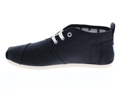 Toms Bota 10014412 Womens Black Canvas Lace Up Lifestyle Sneakers Shoes