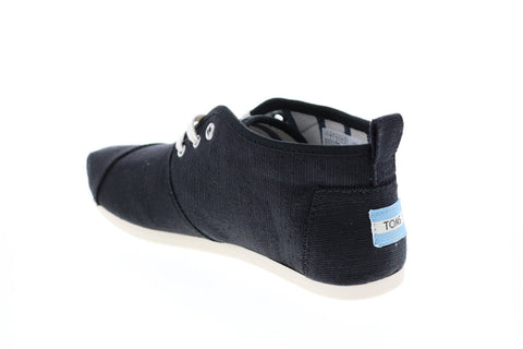 Toms Bota 10014412 Womens Black Canvas Lace Up Lifestyle Sneakers Shoes