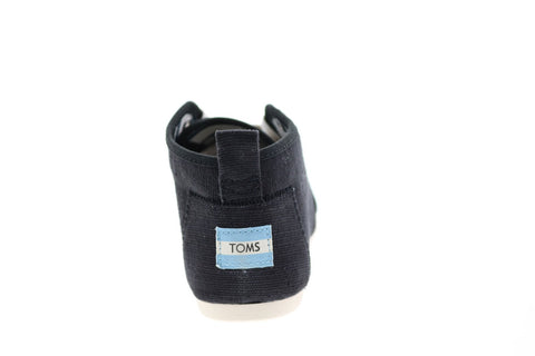 Toms Bota 10014412 Womens Black Canvas Lace Up Lifestyle Sneakers Shoes