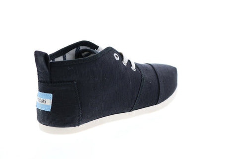 Toms Bota 10014412 Womens Black Canvas Lace Up Lifestyle Sneakers Shoes