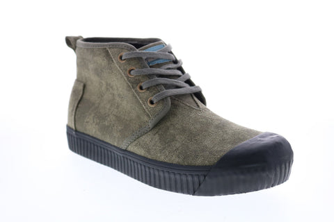Toms Botas Indio 10014433 Mens Green Canvas Lace Up Lifestyle Sneakers Shoes
