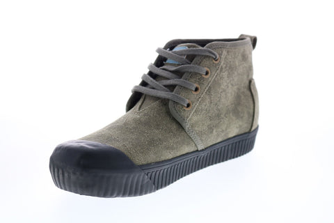 Toms Botas Indio 10014433 Mens Green Canvas Lace Up Lifestyle Sneakers Shoes