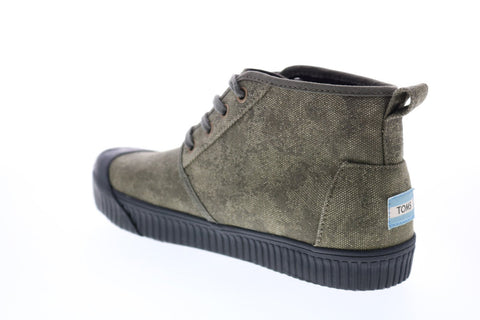 Toms Botas Indio 10014433 Mens Green Canvas Lace Up Lifestyle Sneakers Shoes