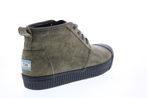 Toms Botas Indio 10014433 Mens Green Canvas Lace Up Lifestyle Sneakers Shoes