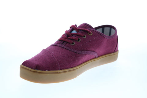 Toms Cordones 10014459 Mens Red Canvas Lace Up Lifestyle Sneakers Shoes