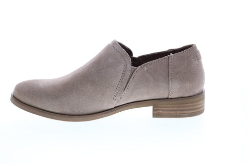 Toms Shaye Low 10014593 Womens Gray Suede Slip On Loafer Flats Shoes