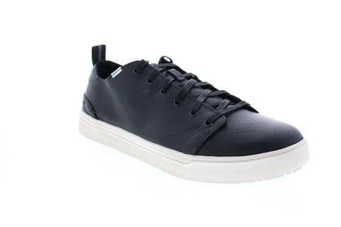 Toms Trvl Lite Low 10014871 Mens Black Leather Lace Up Lifestyle Sneakers Shoes