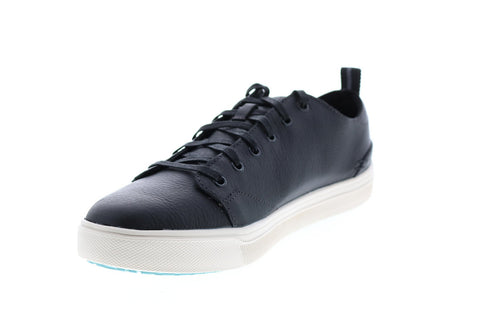 Toms Trvl Lite Low 10014871 Mens Black Leather Lace Up Lifestyle Sneakers Shoes