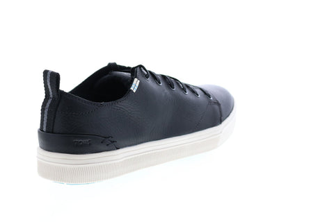 Toms Trvl Lite Low 10014871 Mens Black Leather Lace Up Lifestyle Sneakers Shoes