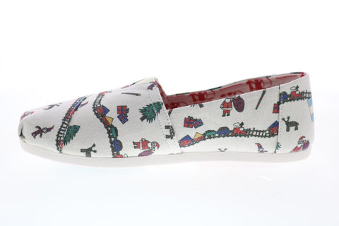 Toms Classic 10014910 Womens White Canvas Slip On Loafer Flats Shoes