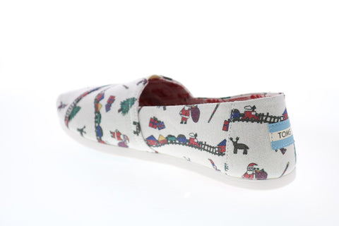 Toms Classic 10014910 Womens White Canvas Slip On Loafer Flats Shoes