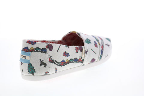 Toms Classic 10014910 Womens White Canvas Slip On Loafer Flats Shoes