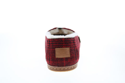 Toms Classic 10014912 Womens Red Canvas Slip On Loafer Flats Shoes