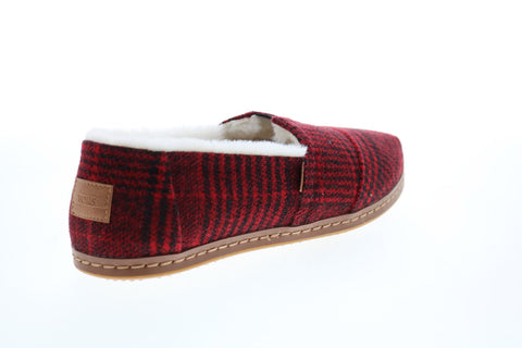 Toms Classic 10014912 Womens Red Canvas Slip On Loafer Flats Shoes