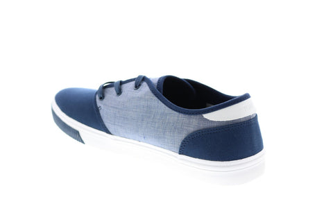 Toms Carlo 10014990 Mens Blue Canvas Lace Up Lifestyle Sneakers Shoes