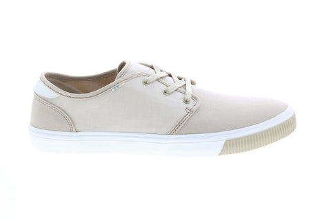 Toms Carlo 10015007 Mens Beige Canvas Lace Up Lifestyle Sneakers Shoes