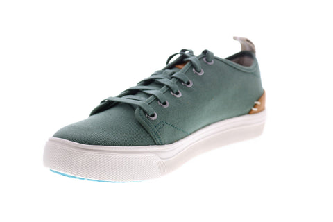 Toms Trvl Lite Low 10015025 Mens Green Canvas Lace Up Lifestyle Sneakers Shoes
