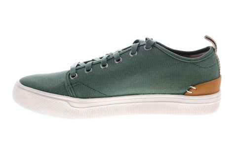 Toms Trvl Lite Low 10015025 Mens Green Canvas Lace Up Lifestyle Sneakers Shoes