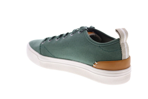 Toms Trvl Lite Low 10015025 Mens Green Canvas Lace Up Lifestyle Sneakers Shoes