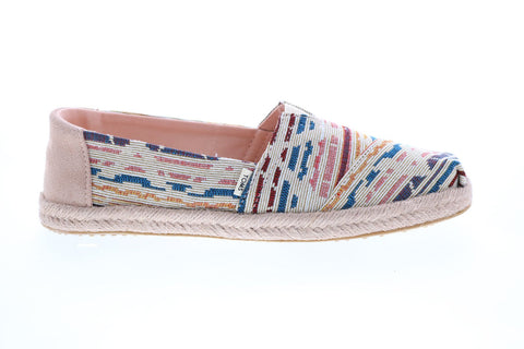 Toms Classic 10015051 Womens Pink Canvas Slip On Lifestyle Sneakers Shoes