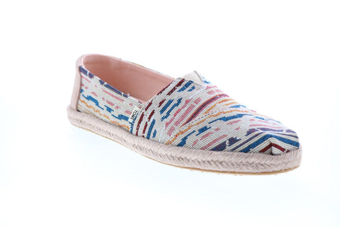Toms Classic 10015051 Womens Pink Canvas Slip On Lifestyle Sneakers Shoes