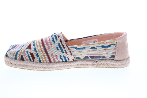 Toms Classic 10015051 Womens Pink Canvas Slip On Lifestyle Sneakers Shoes