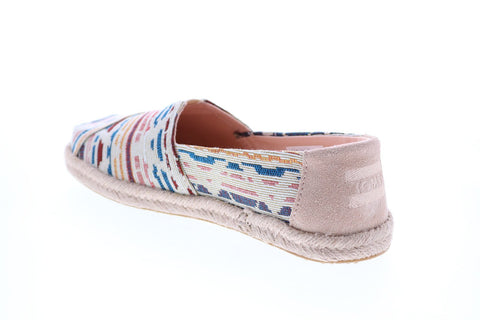 Toms Classic 10015051 Womens Pink Canvas Slip On Lifestyle Sneakers Shoes