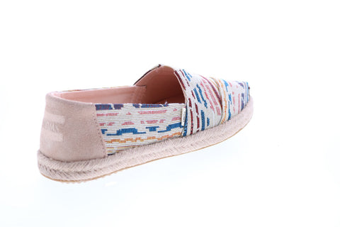 Toms Classic 10015051 Womens Pink Canvas Slip On Lifestyle Sneakers Shoes