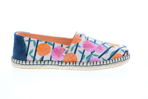 Toms Alpargata Rope 10015077 Womens Blue Canvas Slip On Lifestyle Sneakers Shoes