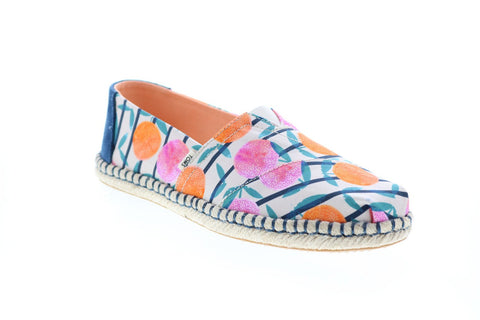 Toms Alpargata Rope 10015077 Womens Blue Canvas Slip On Lifestyle Sneakers Shoes