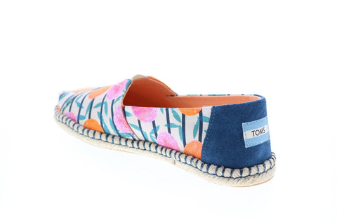 Toms Alpargata Rope 10015077 Womens Blue Canvas Slip On Lifestyle Sneakers Shoes