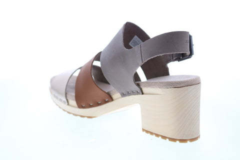 Toms Phoebe Clog 10015130 Womens Multi Leather Heels Strap Shoes