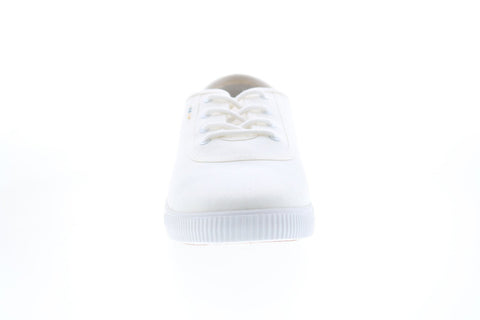 Toms Carmel 10015140 Womens White Canvas Lace Up Lifestyle Sneakers Shoes