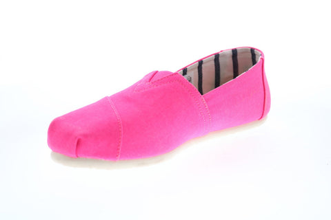 Toms Classic 10015268 Womens Pink Canvas Slip On Loafer Flats Shoes