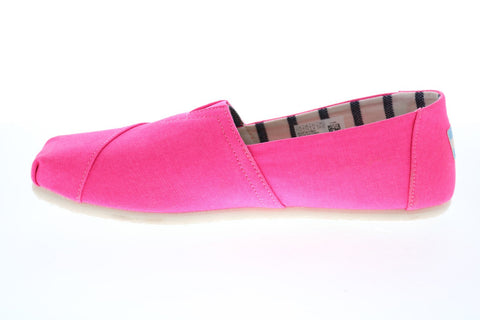 Toms Classic 10015268 Womens Pink Canvas Slip On Loafer Flats Shoes
