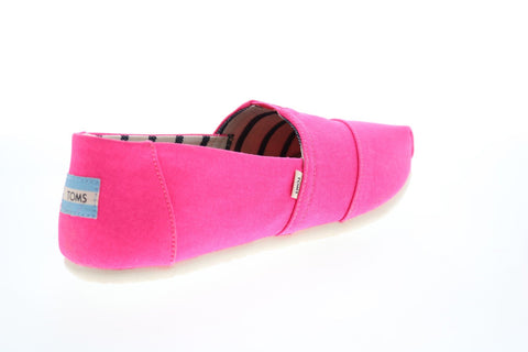 Toms Classic 10015268 Womens Pink Canvas Slip On Loafer Flats Shoes