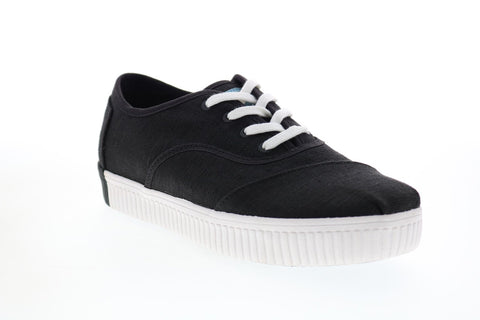 Toms Cordones Indio 10015277 Mens Black Canvas Lace Up Lifestyle Sneakers Shoes