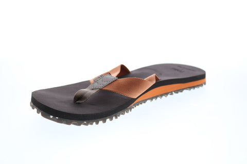 Toms Lagoon 10015455 Mens Orange Canvas Slip On Flip-Flops Sandals Shoes
