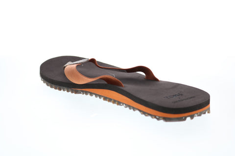 Toms Lagoon 10015455 Mens Orange Canvas Slip On Flip-Flops Sandals Shoes