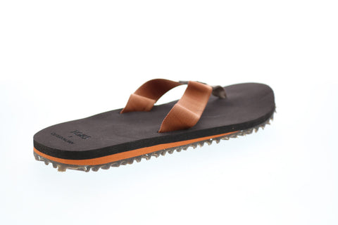 Toms Lagoon 10015455 Mens Orange Canvas Slip On Flip-Flops Sandals Shoes