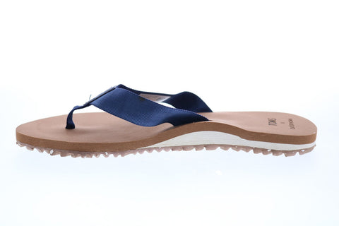 Toms Lagoon 10015456 Mens Blue Canvas Slip On Flip-Flops Sandals Shoes